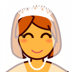 smiley emoji copy and paste bride with veil