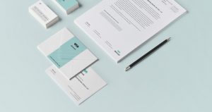 social media business card stationary branding corporate identity mock up simplified vol
