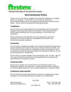 social media policies template environmental policy statement