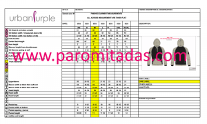spec sheet template measurement specs