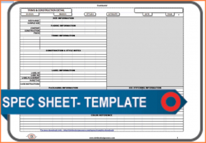 spec sheet template spec sheet template