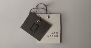 square business card mockup label brand fabric clothes presentation mock up vol free psd resource graphic