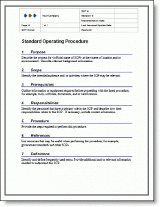 standard operating procedure example sop image