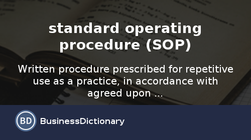 standard operating procedures examples