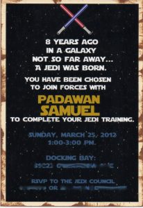star wars birthday invitations jedi invite blur
