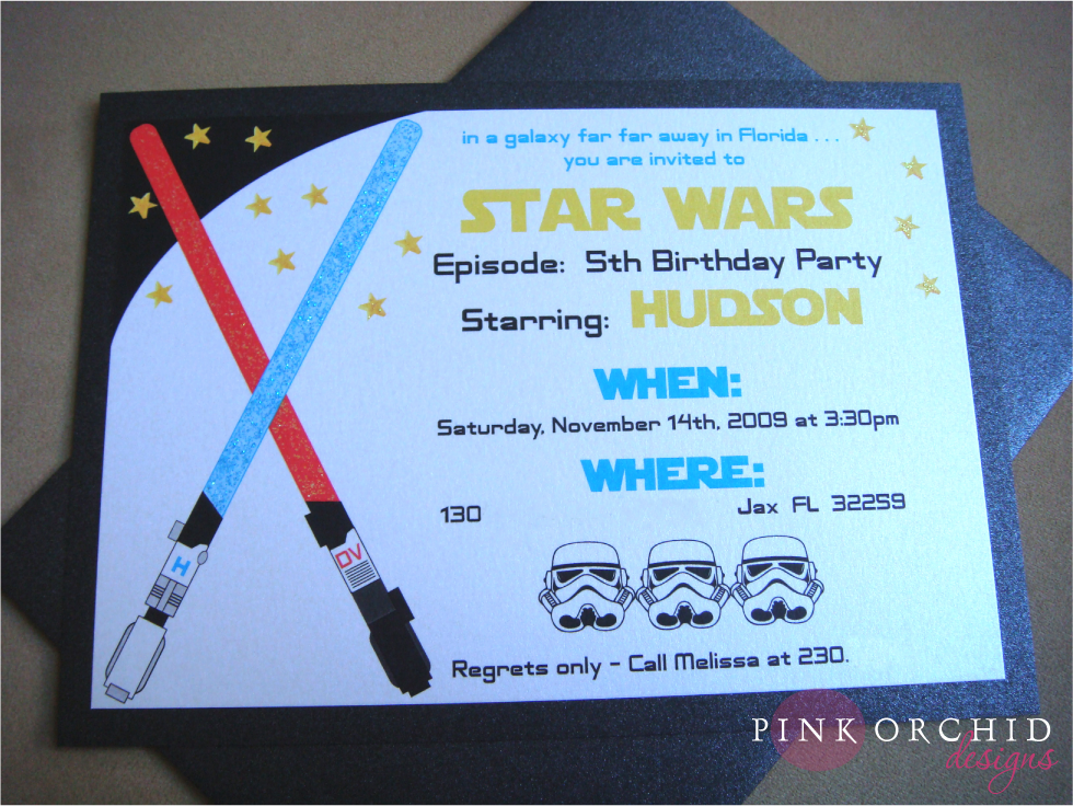 star wars birthday invite template