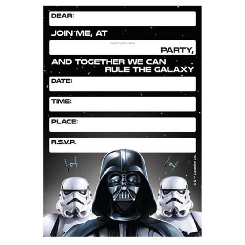 star wars party invitations