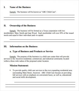 startup business plan template pdf free simple business plan template