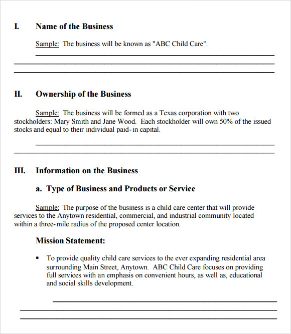 startup business plan template pdf