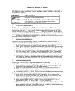 statement of work example it statement of work template