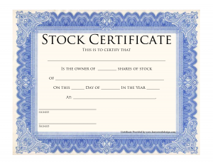 stock certificate template sharestock certificate template