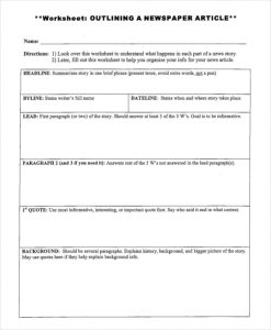 story outline template news story outline template