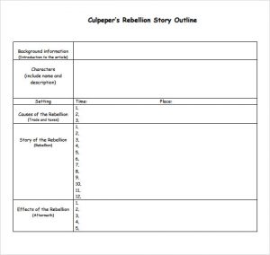 story outline template rebellion story outline template