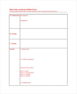 story outline template short story outline template