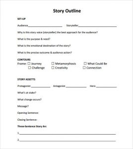 story outline template story outline template pdf