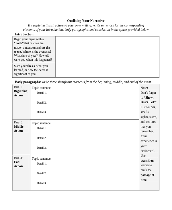 story outline template