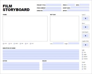 storyboard template powerpoint download free storyboard template for film and video project