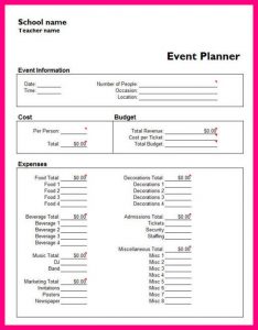 student budget worksheet event planning worksheet template event planner