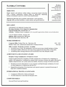 student resume example studentcomms