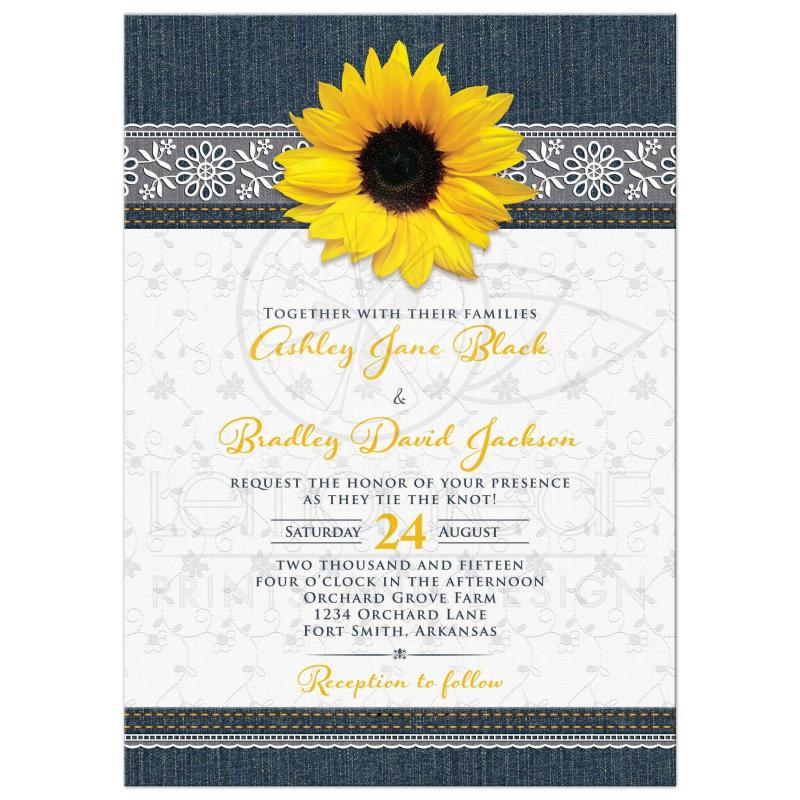 sunflower wedding invitations