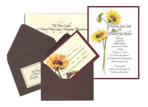 sunflower wedding invitations sunflower wedding invitations