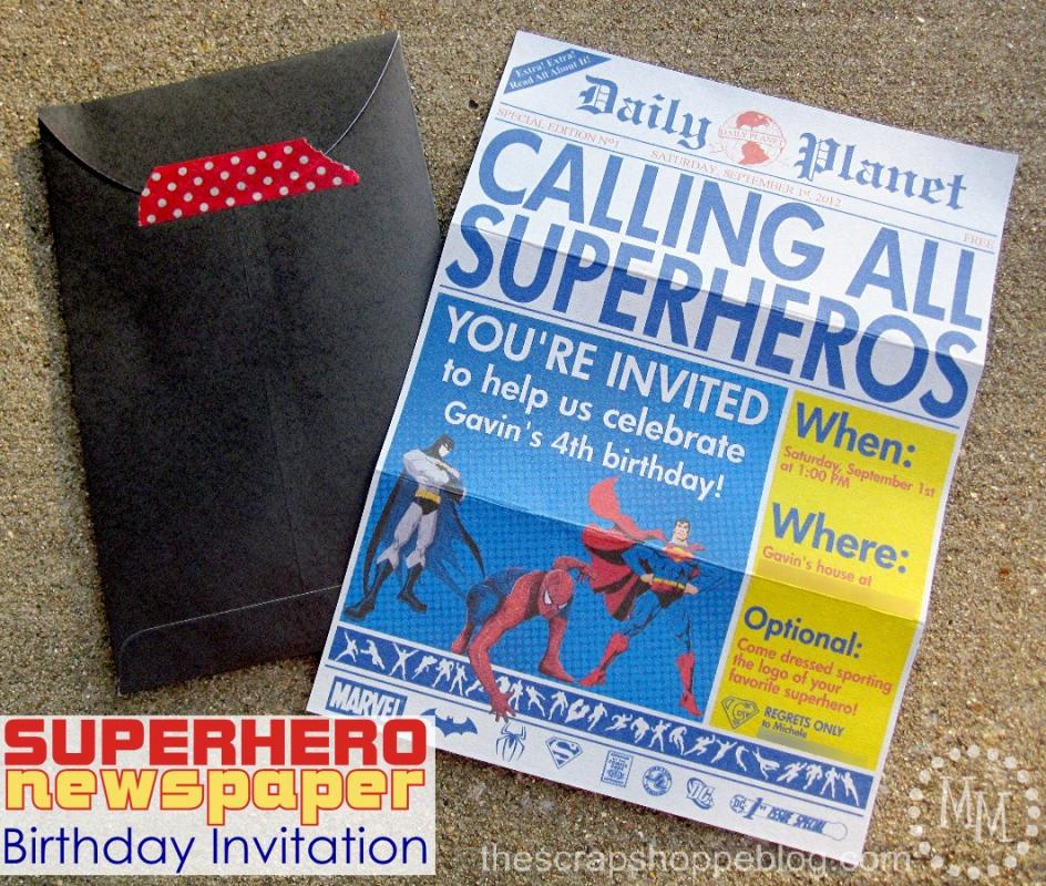 superhero birthday invitations