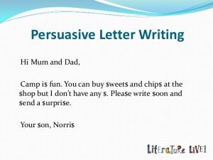 support letter for a friend persuasive texts the language of persuasion by jeni mawter