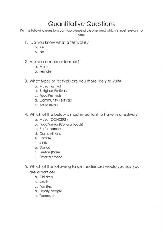 survey questions for students