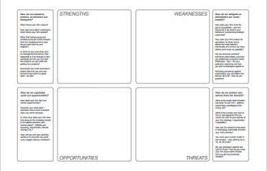swot analysis template excel company swot analysis template pdf format download