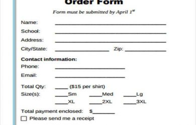 t shirt order form t shirt fundraiser order form1