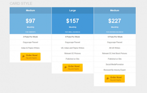 table card template wordpress pricing table pro