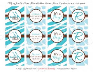 tag template printable blue wild safari baby shower d i y favor tags cupcake toppers printable dec