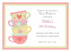 tea party invitation template free afternoon tea party invitation template