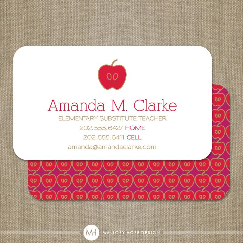 teacher business cards