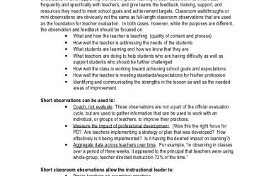 teacher evaluation forms giving feedback to teachers