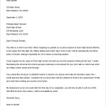 teacher resignation letter teacher resignation letter to principal sample