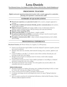 teacher resume template free cover letter preschool teacher sample resume preschool teacher