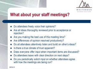 team meeting agendas running effective meetings presentation