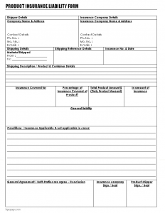 technical proposal template productinsurance liability form