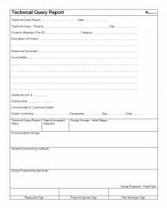 technical report formats technical query report