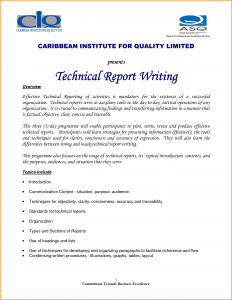 technical report template technical report template