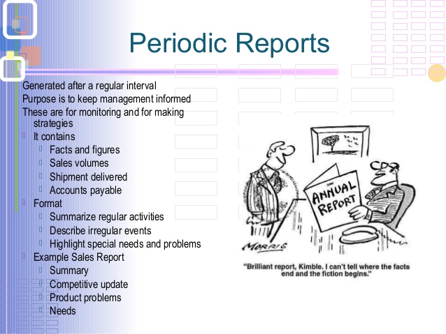 technical reporting format