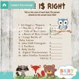 template for raffle tickets woodland animals baby shower games price is right