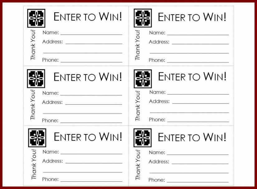 template for raffle tickets