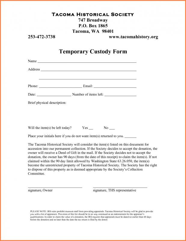 temporary custody agreement