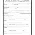 temporary guardianship agreement form temporary authorization guardianship form