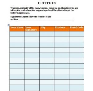 ten frame template petition template