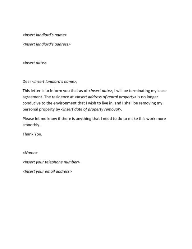 termination letter template