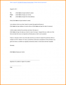 termination of lease landlord termination of lease letter