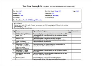 test case template comples test case template with example pdf format